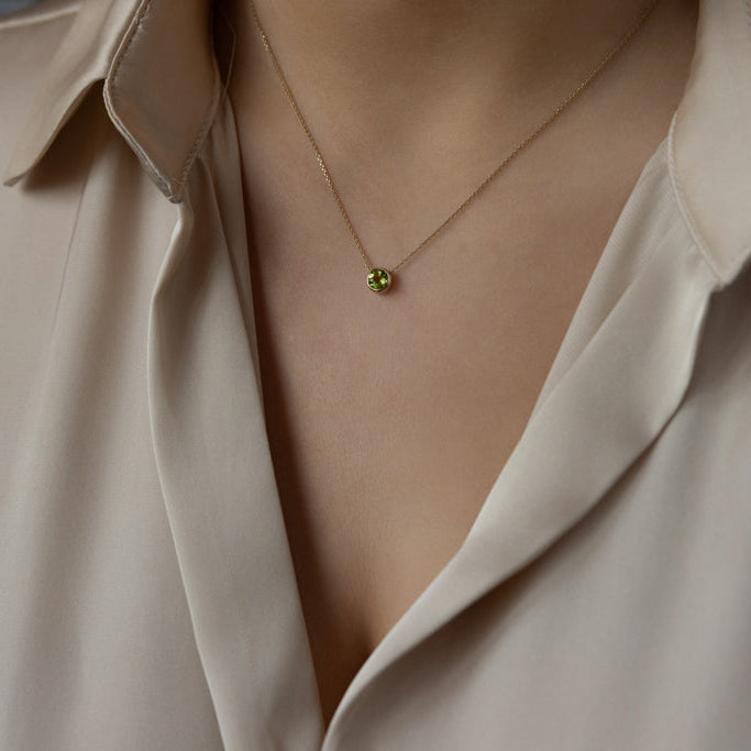 Peridot & Gold Necklace