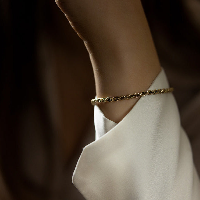 Rope Chain Gold Bracelet
