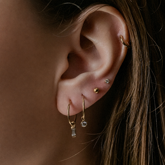 Mini Diamond Gold Stud