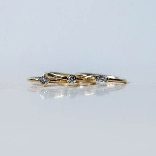 Round Diamond Gold Ring