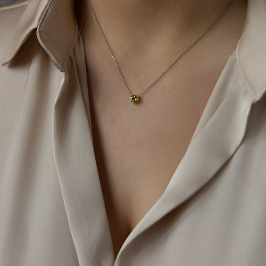 Peridot & Gold Necklace
