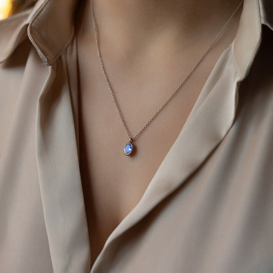 Moonstone & Sterling Silver Necklace