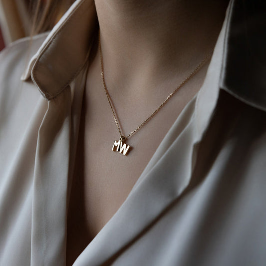 Two Letter Gold Necklace