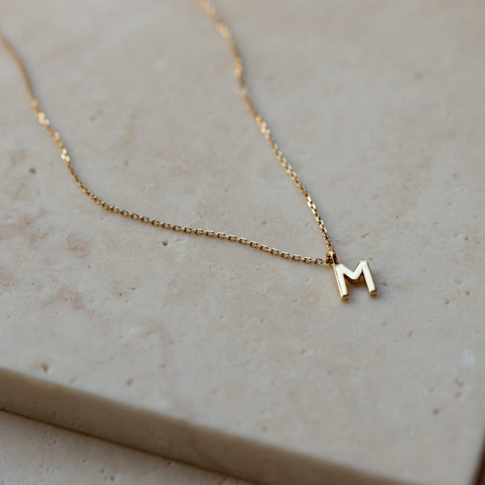 One Letter Sterling Silver Necklace