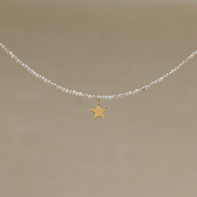 Labradorite Star Charm Necklace