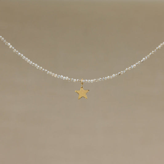 Labradorite Star Charm Necklace