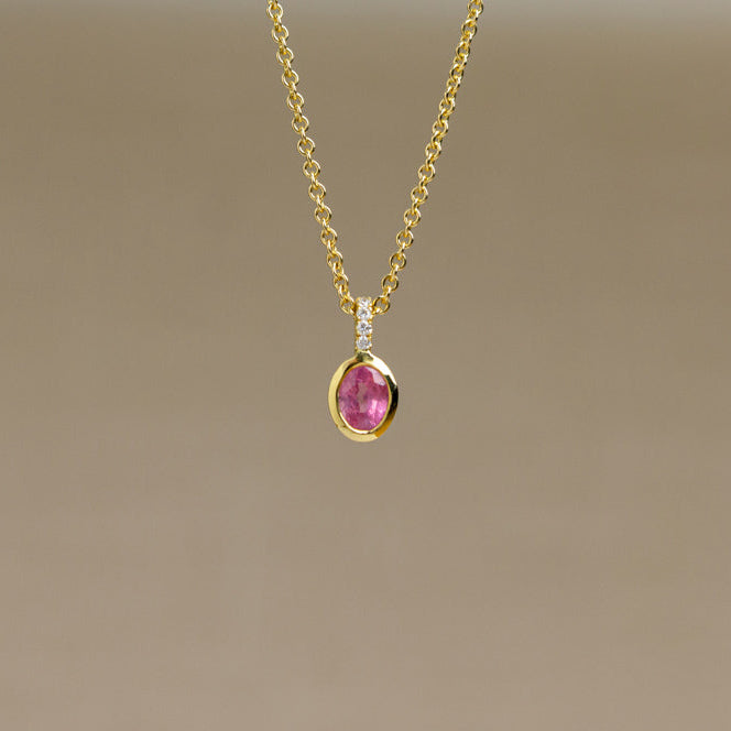 Spinel, Diamond & Gold Necklace
