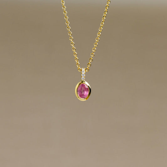Spinel, Diamond & Gold Necklace