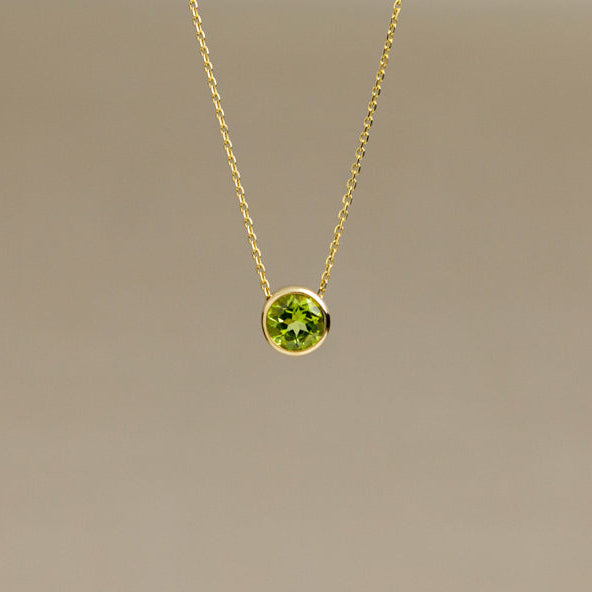 Peridot & Gold Necklace