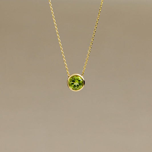 Peridot & Gold Necklace