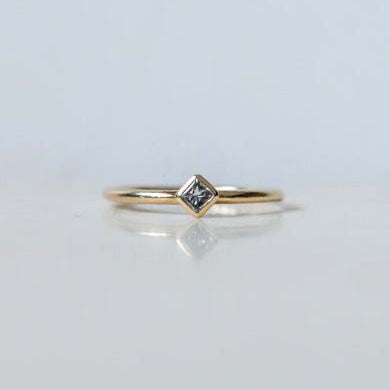 Square Diamond Gold Ring
