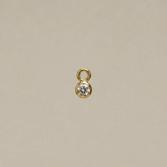 Round Diamond Charm