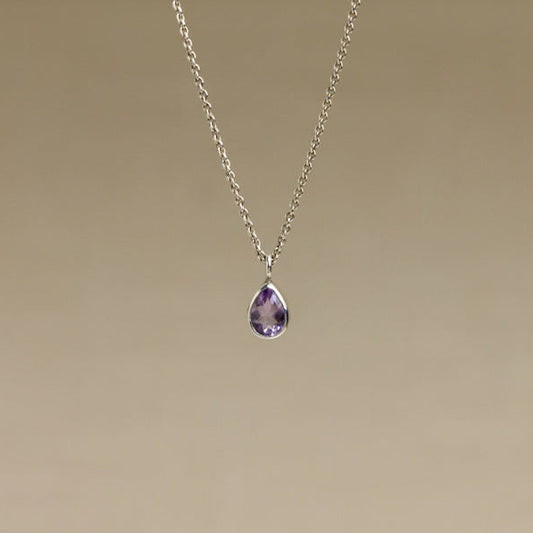 Amethyst & Sterling Silver Necklace