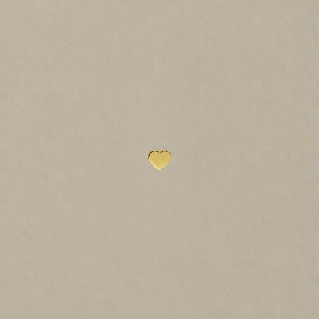Heart Gold Stud
