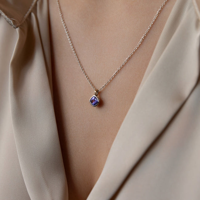 Tanzanite & Mixed Metal Necklace