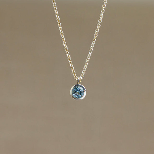 Aquamarine & Sterling Silver Necklace