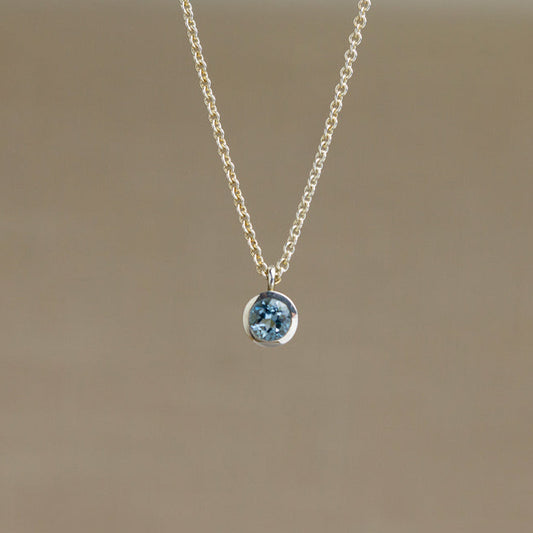 Aquamarine & Sterling Silver Necklace