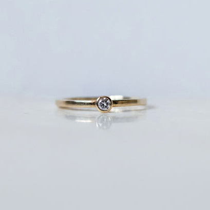 Round Diamond Gold Ring